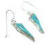 Southwestern Turquoise And Silver Hook Dangle Earrings YX78817